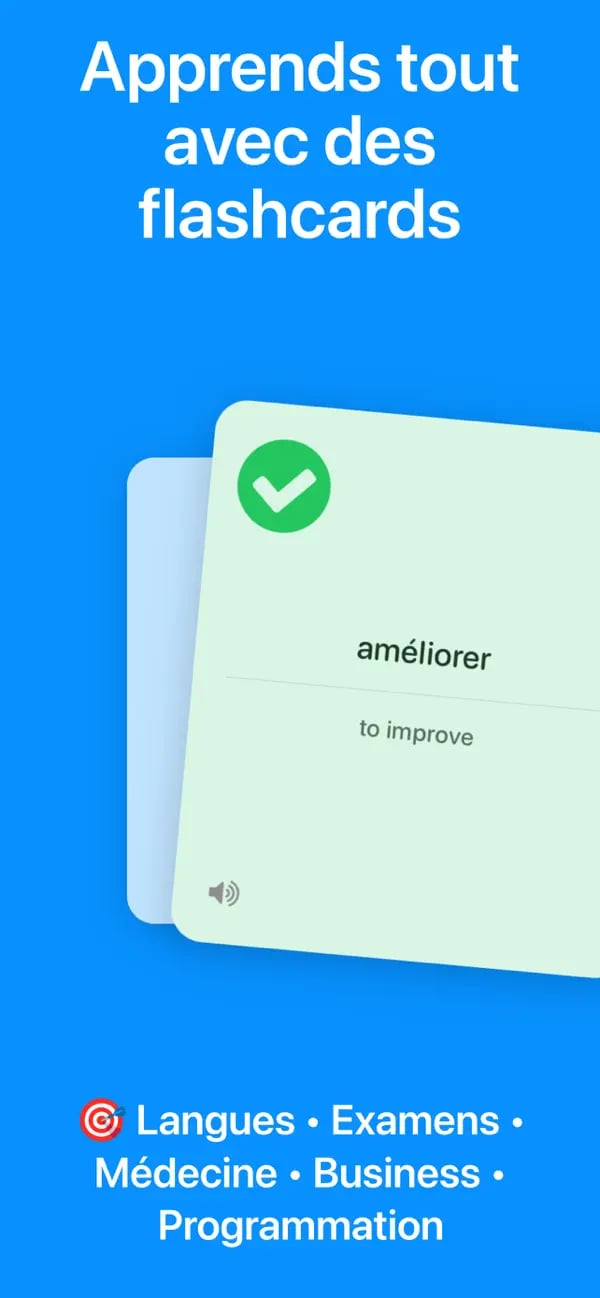 Flashcard Memko demandant de traduire demain matin en espagnol