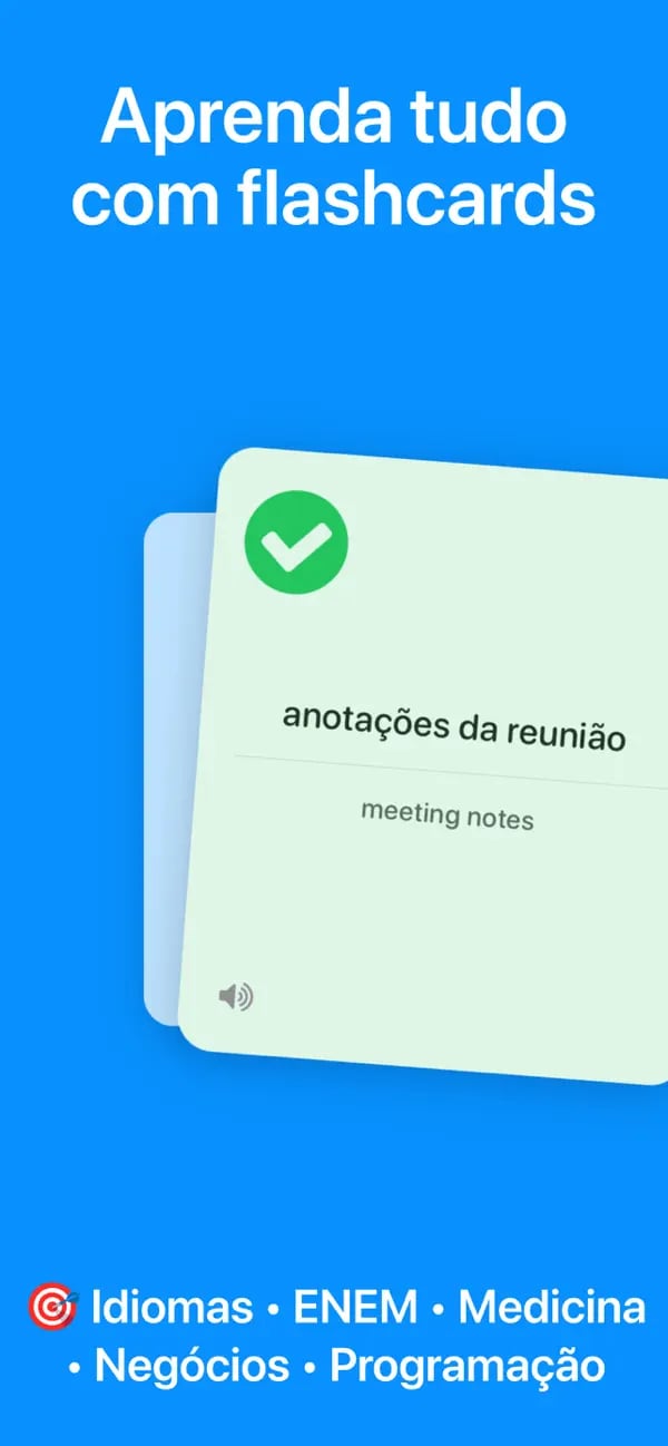 Flashcard da Memko para traduzir amanhã de manhã para o espanhol